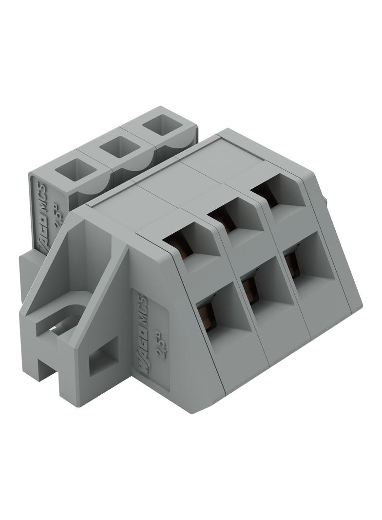 MCS-MIDI Classic gniazdo kątowe 3-bieg. szare raster 5 mm /50szt./ WAGO