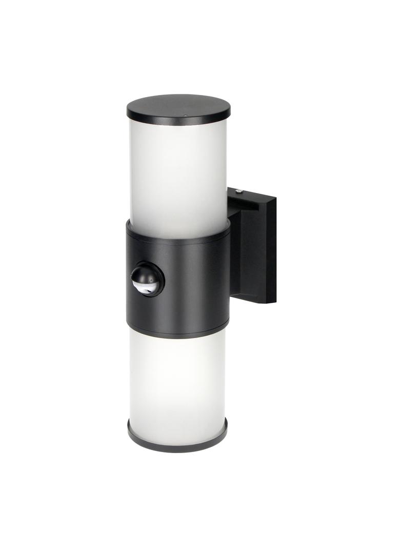 DALIA oprawa ogrodowa z czujnikiem PIR, 2xE27, max. 2x15W, IP54, czarna AD-OP-6567BE27SMR ORNO