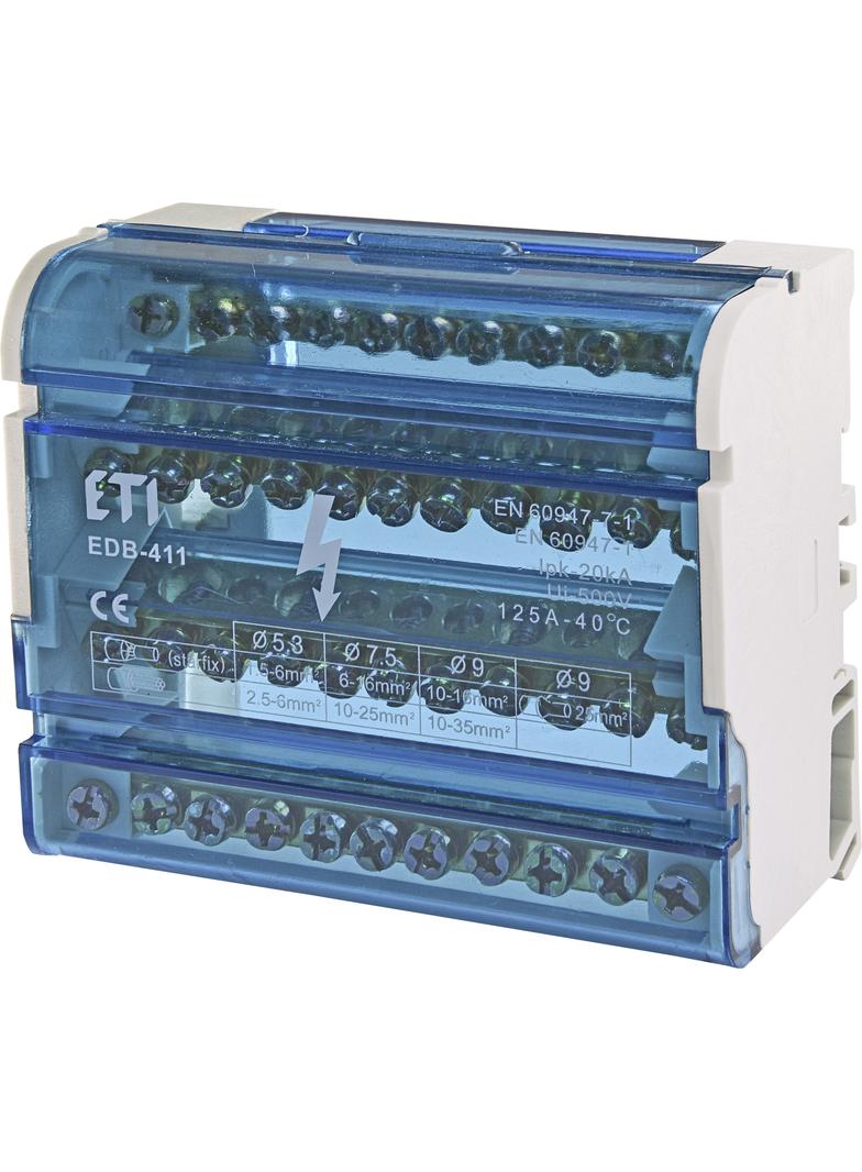 Blok rozdzielczy 125A (4x11 zacisków) EDB-411 001102304 ETI