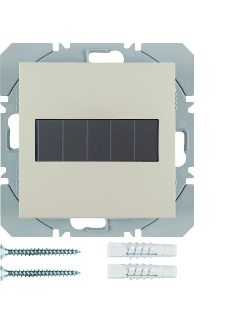 BERKER B.Kwadrat/S.1 KNX RF Przycisk pojedynczy płaski z baterią słoneczną krem 85655182 HAGER
