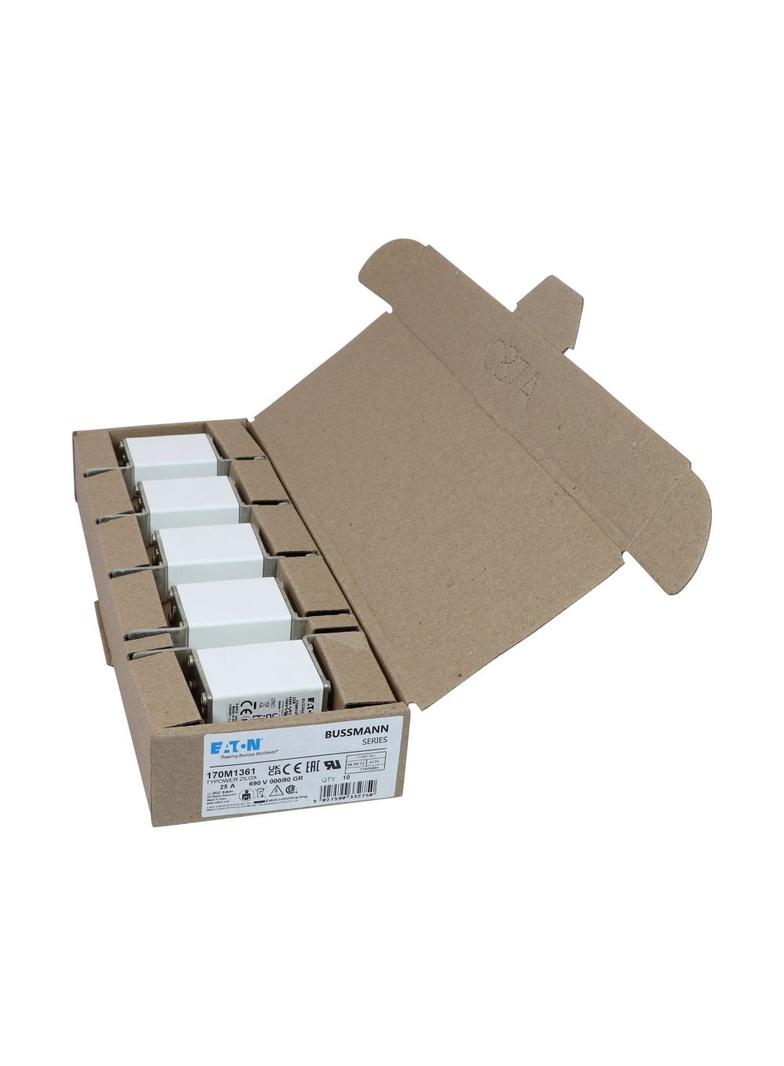 25A 690V IEC gR 000/80 SQ.BODY IND. FUSE Wkładka szybka 25A AC 690V DIN 000 21x40x100 mm, 170M1361 E