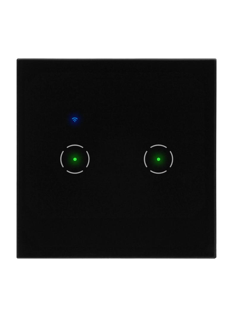 Włącznik podtynkowy podwójny Wi-Fi Tuya Smart Home czarny ORNO