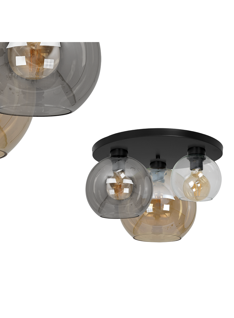 Milagro plafon Sofia Mix 3xE27 czarny MLP6589