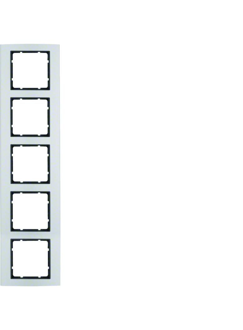 BERKER B.3 Ramka pięciokrotna aluminium/antracyt 10153004 HAGER