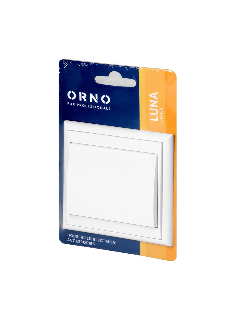 Łącznik podtynkowy jednobiegunowy Luna, 10A, 250V, WP-1L, biały OR-OE-7600/W ORNO