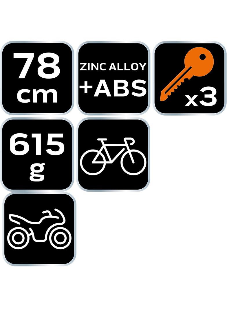 Składana zabezpieczenie roweru na klucz