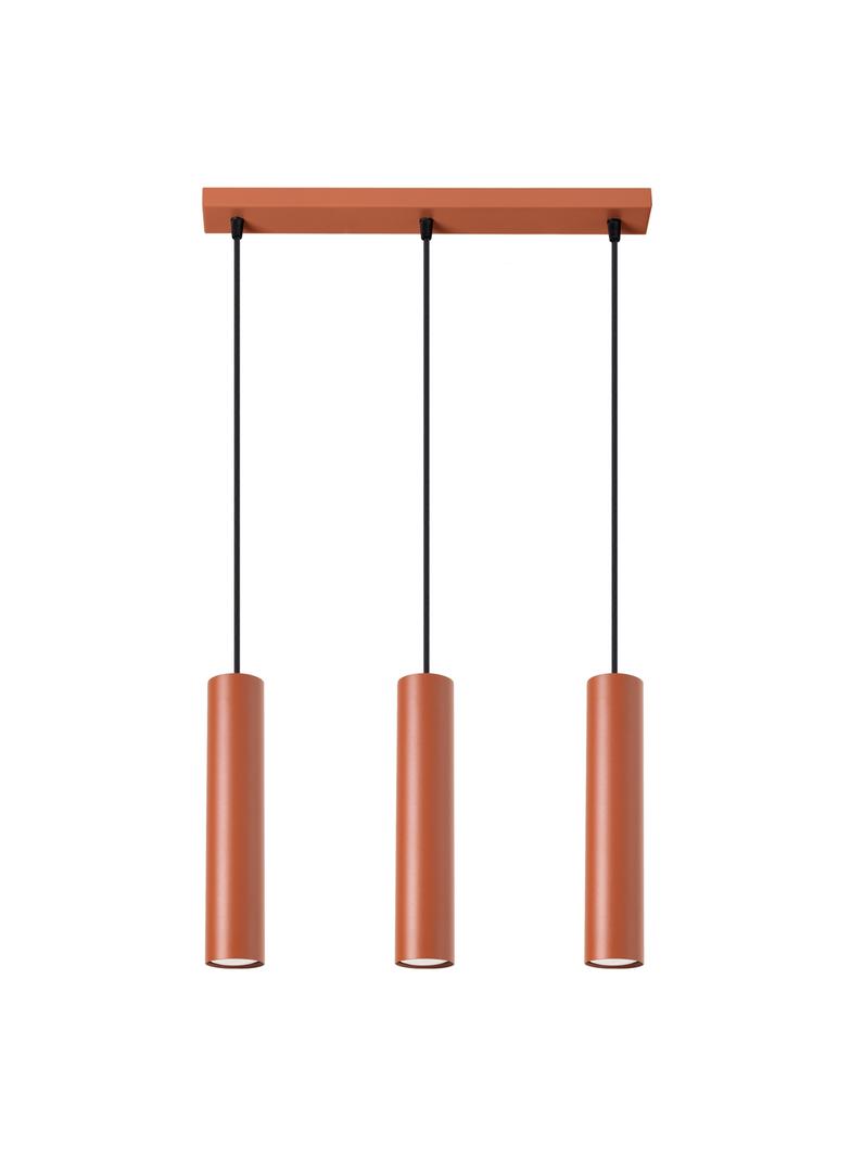 Sollux Lampa wisząca LAGOS 3L ochra czerwona SL.1491