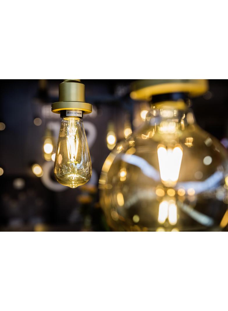 Lampa LED Vintage 1906 dim CL GLOBE125 Filament szkło przezroczyste GOLD 55 dim 7W 825 E27