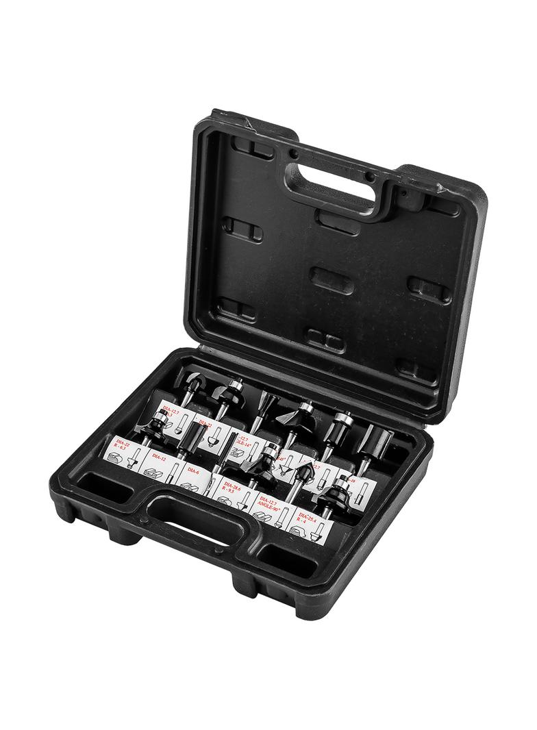 Frezy do drewna widiowe, trzpień 6 mm, zestaw 12 szt.