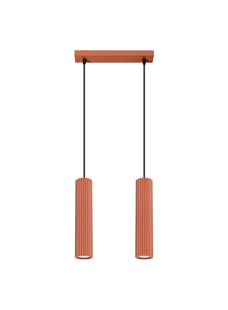 Sollux Lampa wisząca KARBON 2 ochra czerwona SL.1631