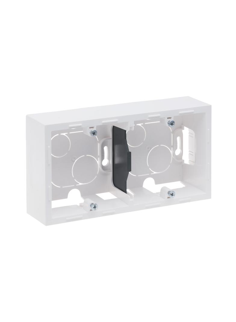 SUNO - Podwójna puszka natynkowa, Biały, Legrand