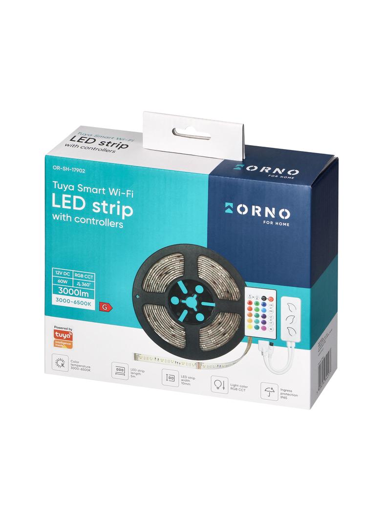 Taśma LED IP65 RGB+WW+CW 5 m + zasilacz i kontroler, Tuya Smart Wi-Fi OR-SH-17902 ORNO