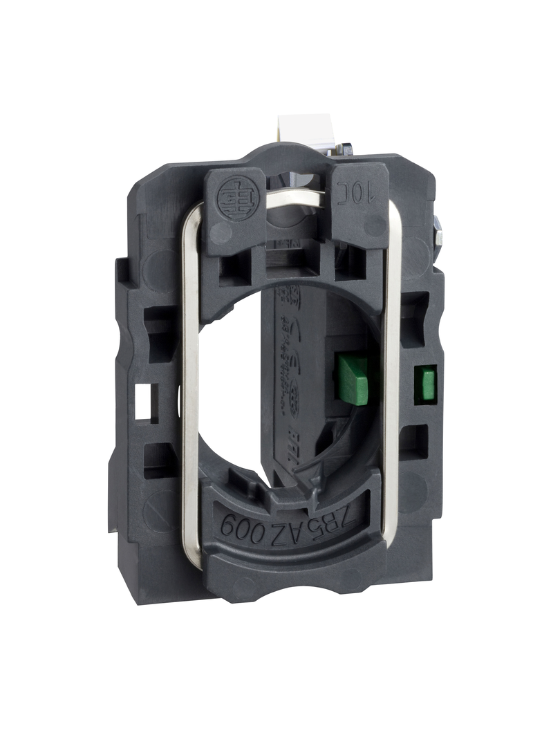 Harmony XB5 Korpus mocujący ze stykiem, Plastikowy, 1 NO, Zaciski sprężynowe