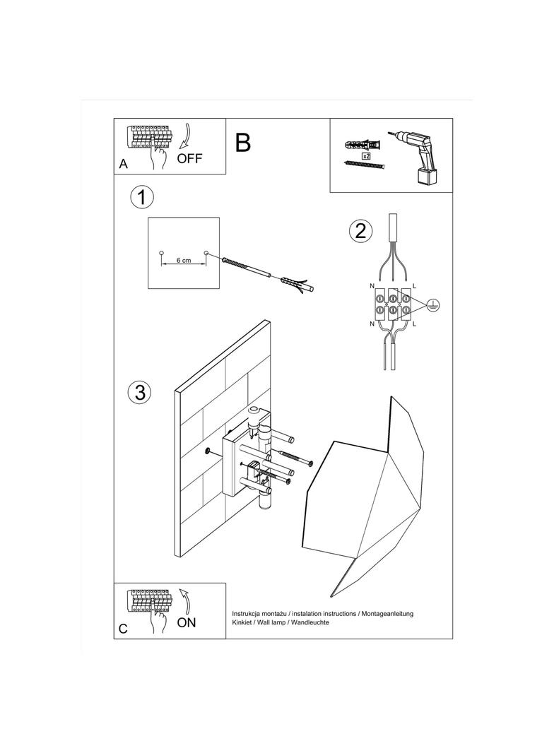 Sollux Kinkiet TRE biały SL.0424