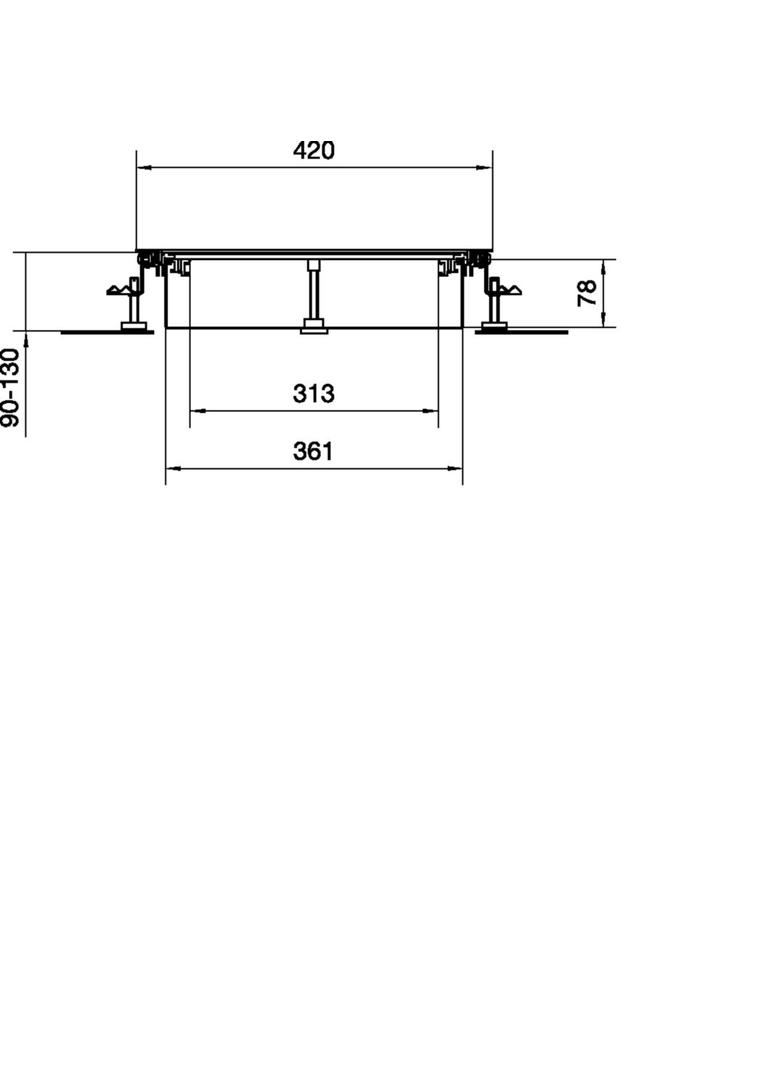 tehalit.BK Kanał współpoziomy wanna stalowa BKWD 400x(90-130)mm stal BKWD400090 HAGER
