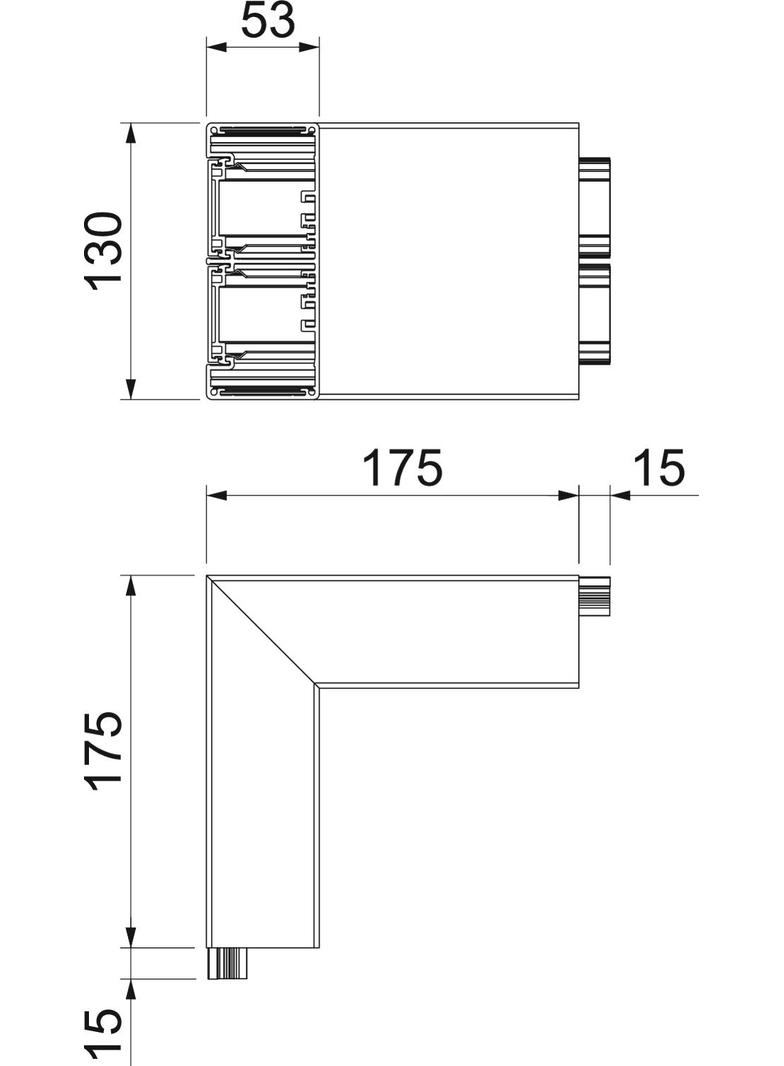 GA-AS53130EL, Naroże zewnętrzne, stałe, Alu