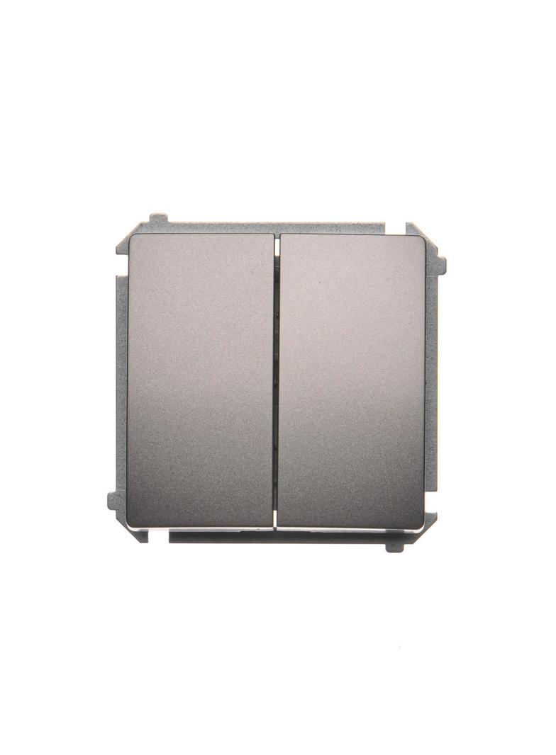 Simon Basic Łącznik schodowy podwójny z podświetleniem LED 10A 250V zaciski śrubowe stal inox BMW6/2L.01/21 KONTAKT