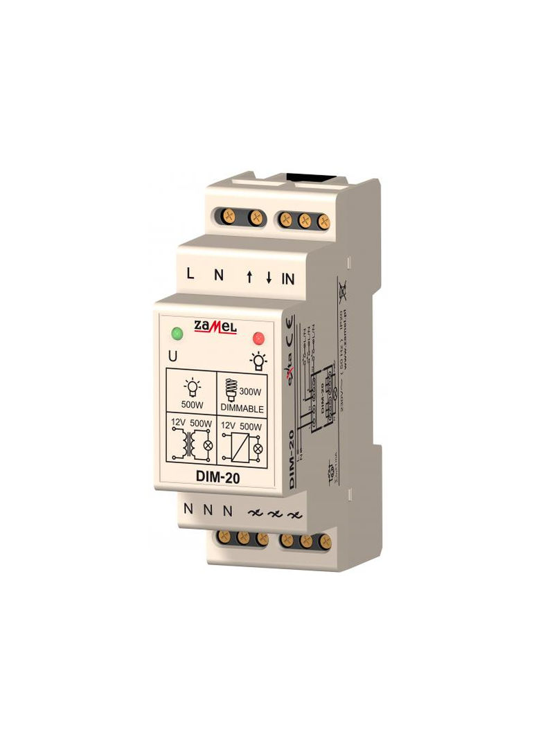 ŚCIEMNIACZ 230V AC 40-500W TYP: DIM-20