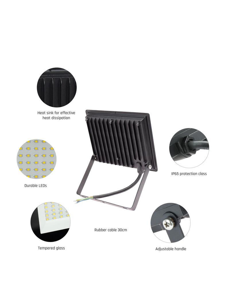 NOCTIS LUX 3 NAŚWIETLACZ 50W NW 230V IP65 180x140x27mm CZARNY