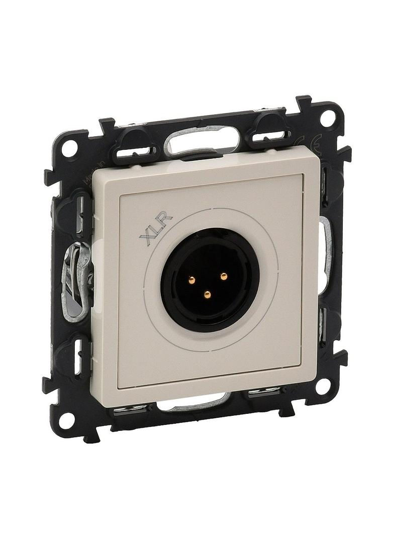 VALENA LIFE GNIAZDO MĘSKIE XLR 3-BIEGUNOWE KREMOWE, Legrand