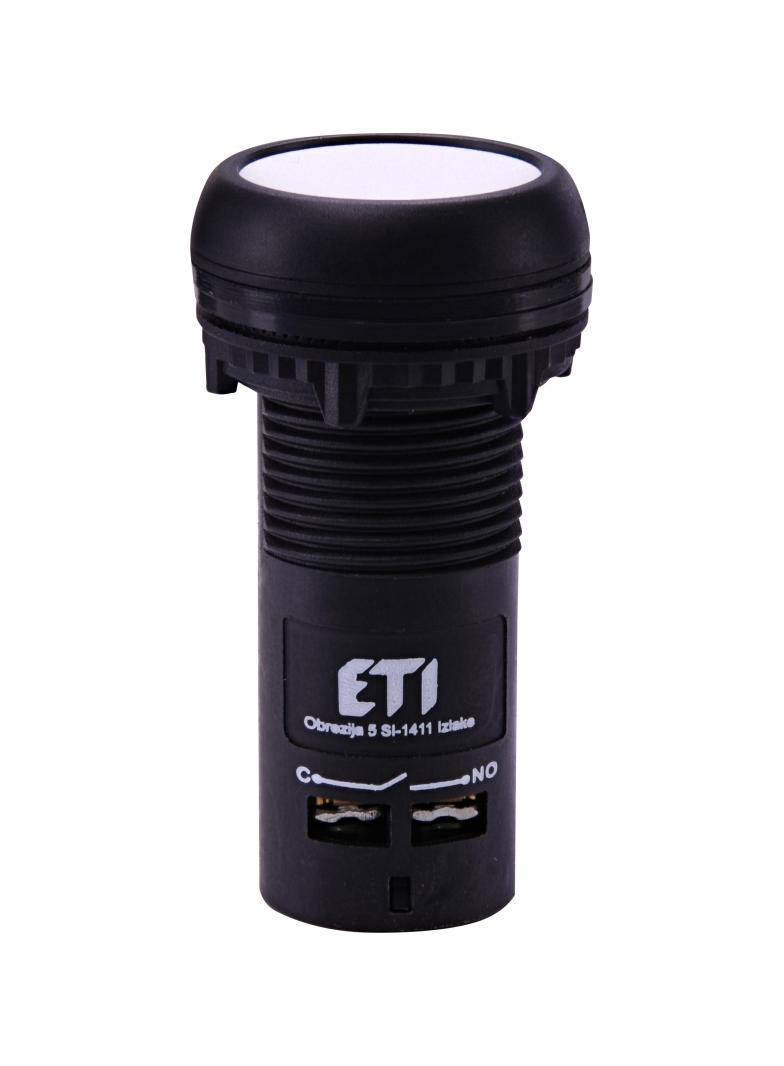 ECF-11-W - Przycisk kompaktowy z guzikiem krytym, 1NO+1NC, Biały