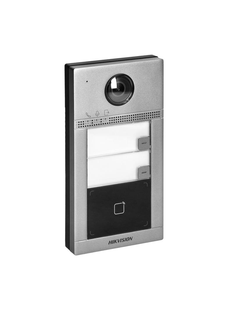 HIKVISION Stacja zewnętrzna II generacji 2-rodzinna WiFi/IP z szerokokątną kamerą 2Mpx i czytnikiem