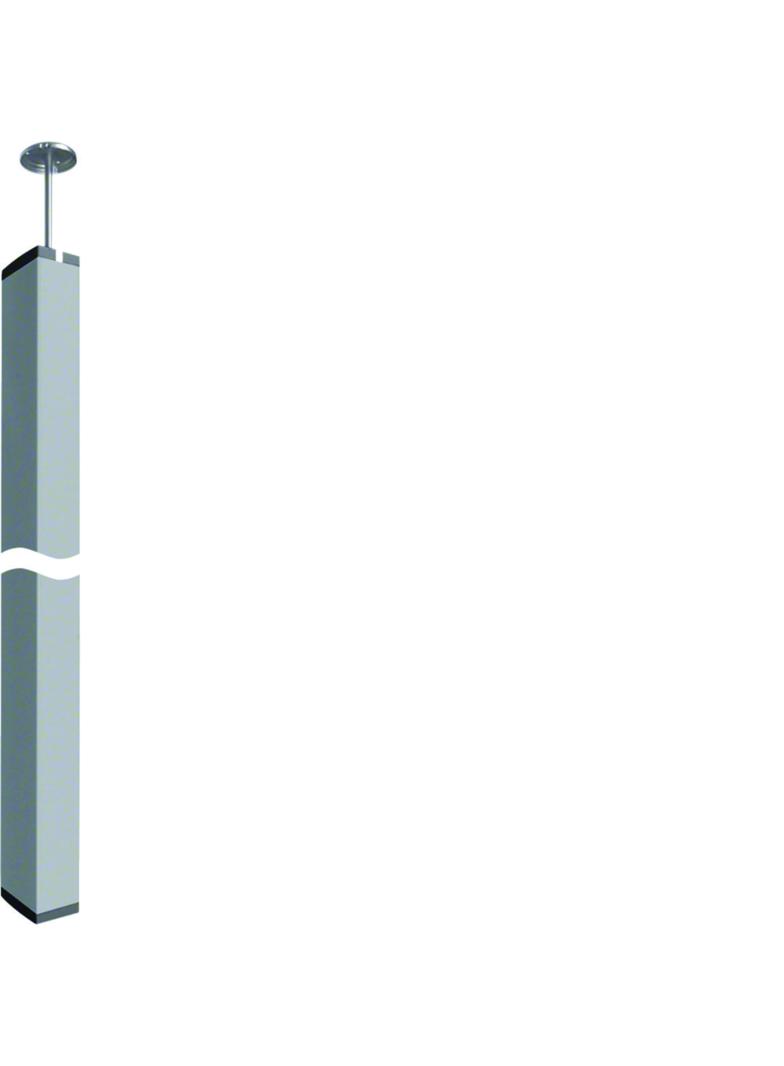 tehalit.DA200 Kolumna dwustronna DA200-80 z mechanizm rozporowym H=3,4-3,7m aluminium DAS2803400ELN