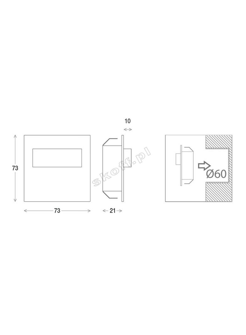 Oprawa TANGO Short LED Light | 10 V DC | 0,8 W | IP 66 |LED | niebieski | Wykończenie: biały mat |