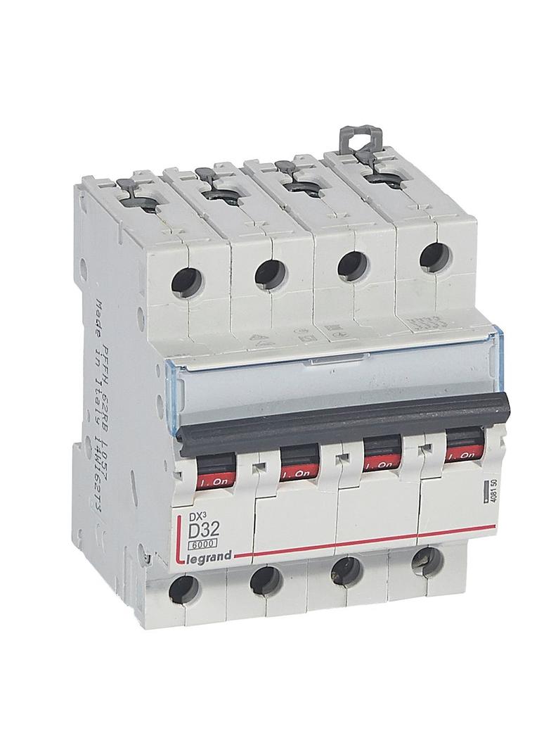 WYŁĄCZNIK NADPRĄDOWY S 304 4P D 32A 6000A SERII DX3, Legrand