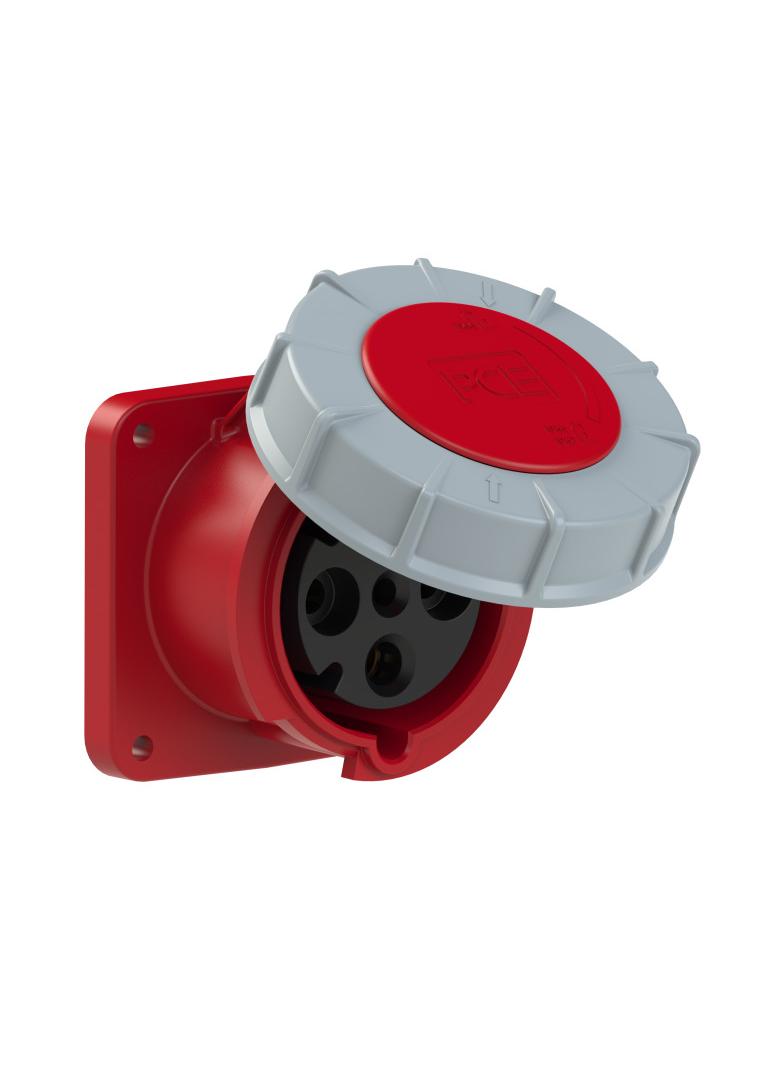 GNIAZDO TABLICOWE PROSTE POWER TWIST IP67 63A 400V 3P+Z 100x100mm 334-6 PCE