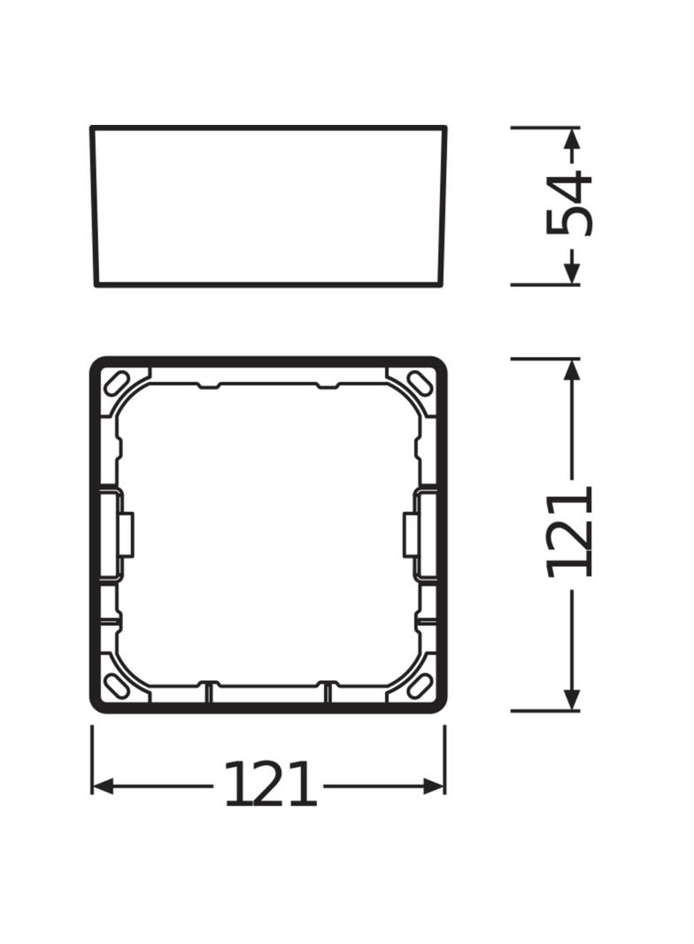 Ramka do montażu powierzchniowego Opraw DOWNLIGHT Slim SQ105 4058075079397 LEDVANCE