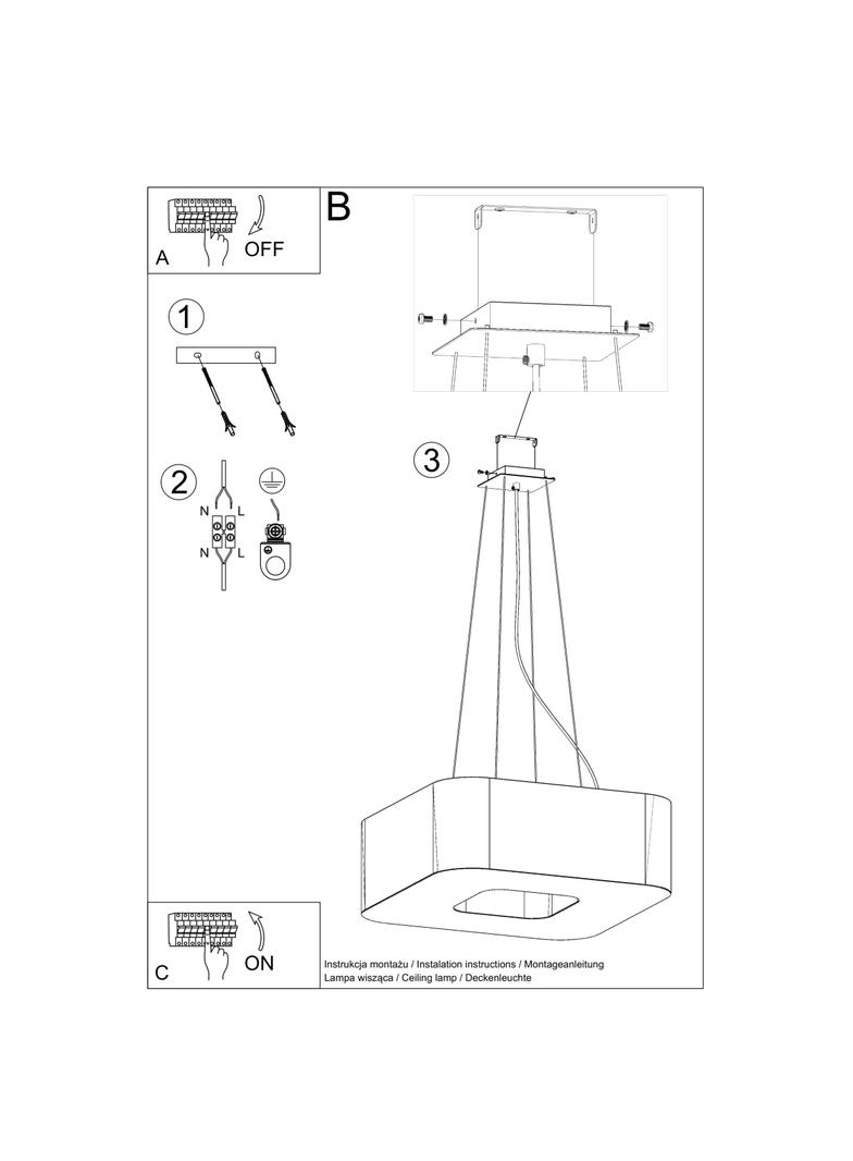 Sollux Żyrandol URANO 80 czarny SL.0828