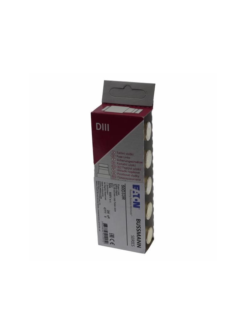 FUSE-D3 50A GR ULTRA RAPID 500VAC E33 Wkładka DIII 50A F GR 500VAC E33 50D33R EATON
