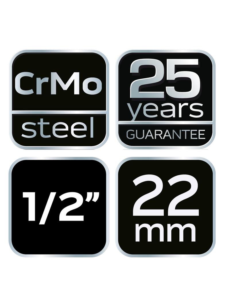 Nasadka udarowa 1/2", 22 x 38mm, Cr-Mo