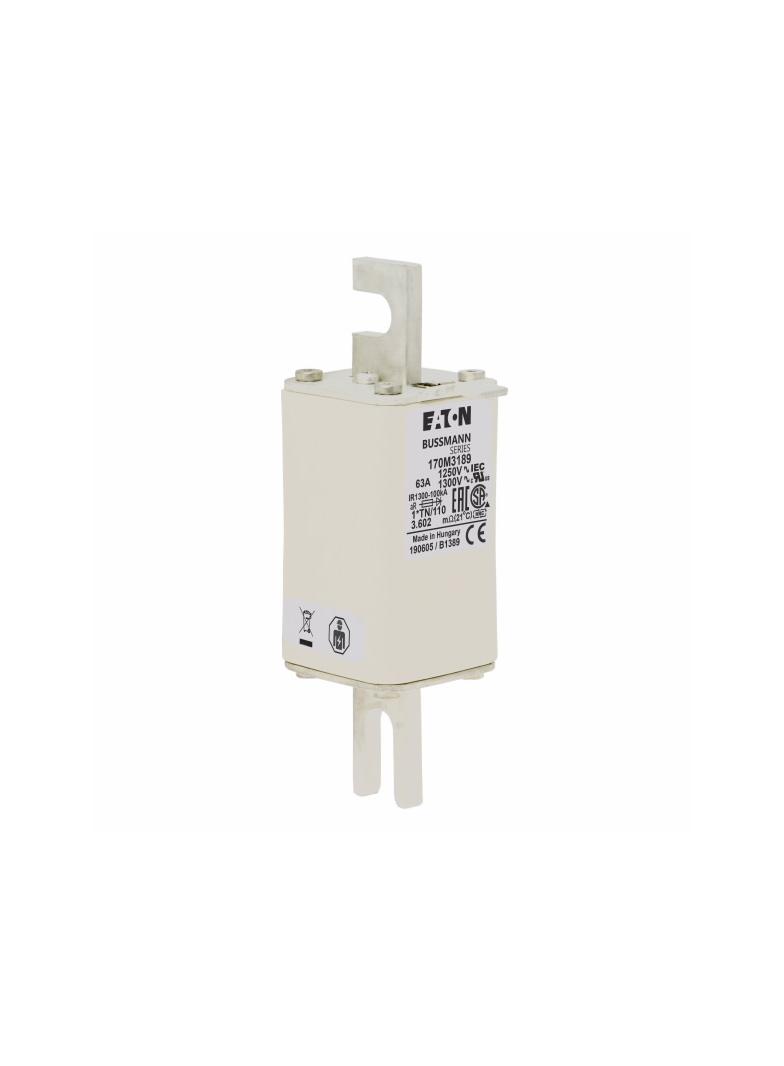 FUSE 63A 1250V 1*TN/110 AR CU Wkładka szybka 63A AC 1250V rozmiar 1 45x58x138 mm aR, 170M3189 EATON