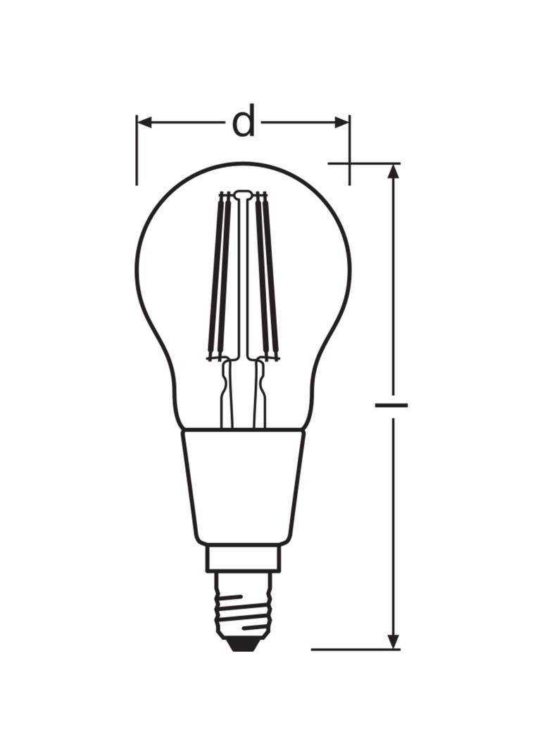 Żarówka LED E14 P40 4W = 40W 2700K Ciepła 470lm 300° Filament SMART+ WIFI Ściemnialna 4058075609778 LEDVANCE