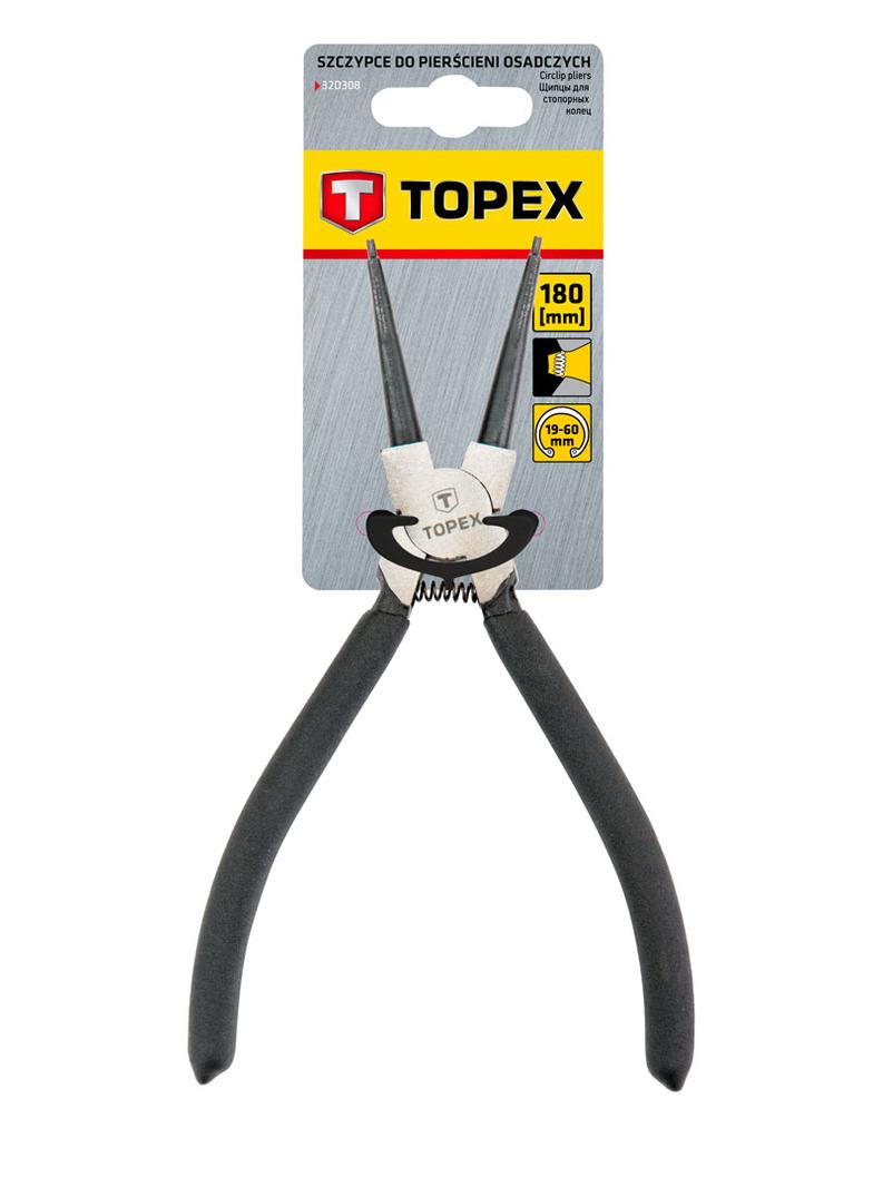 Szczypce segera do pierścieni osadczych 180 mm, wewnętrzne, proste