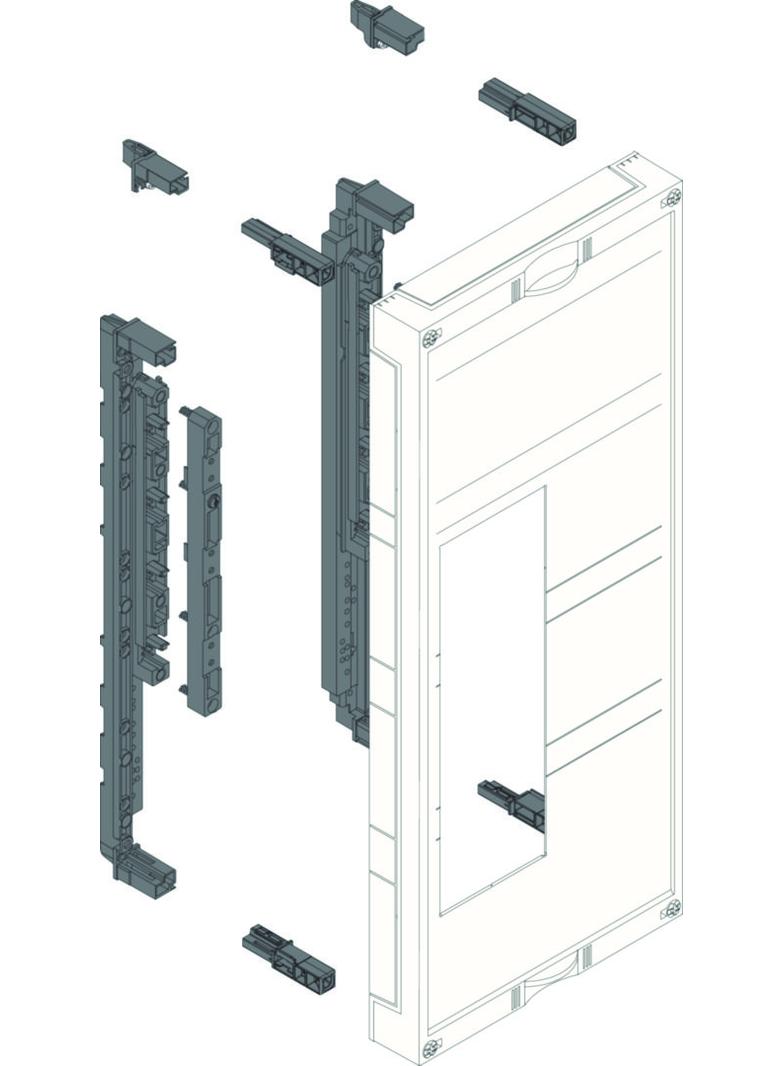 univers N Podzespół rozstaw 60mm3-pol.3xNH00listw. 600x250mm odpływ góra UE41B3N HAGER