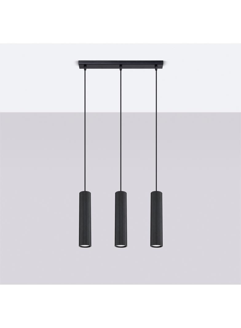 Sollux Lampa wisząca KARBON 3L czarny SL.1575