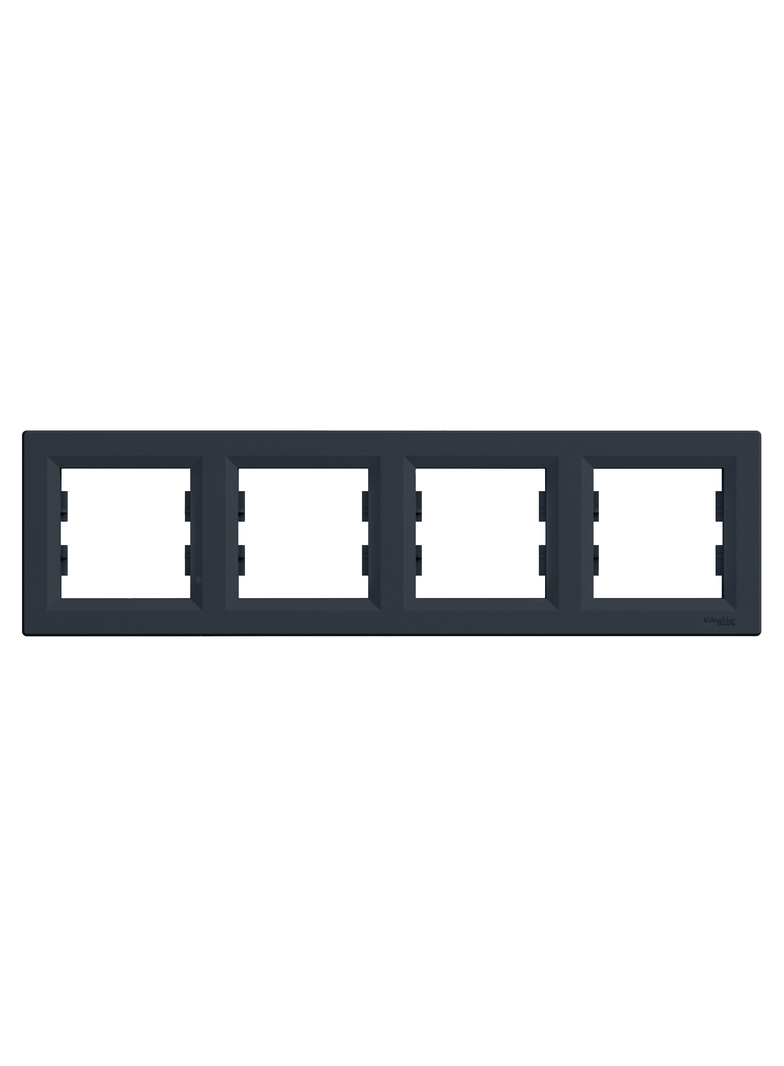 Asfora, ramka 4-krotna, pozioma, antracyt