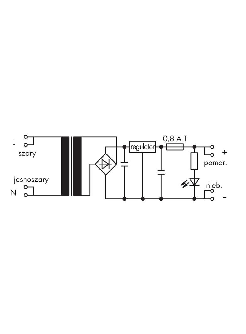 zasilacz 220V/12V DC 0,5A WAGO