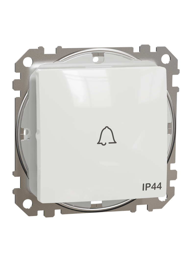 Sedna Design & Elements, przycisk dzwonek IP44, biały