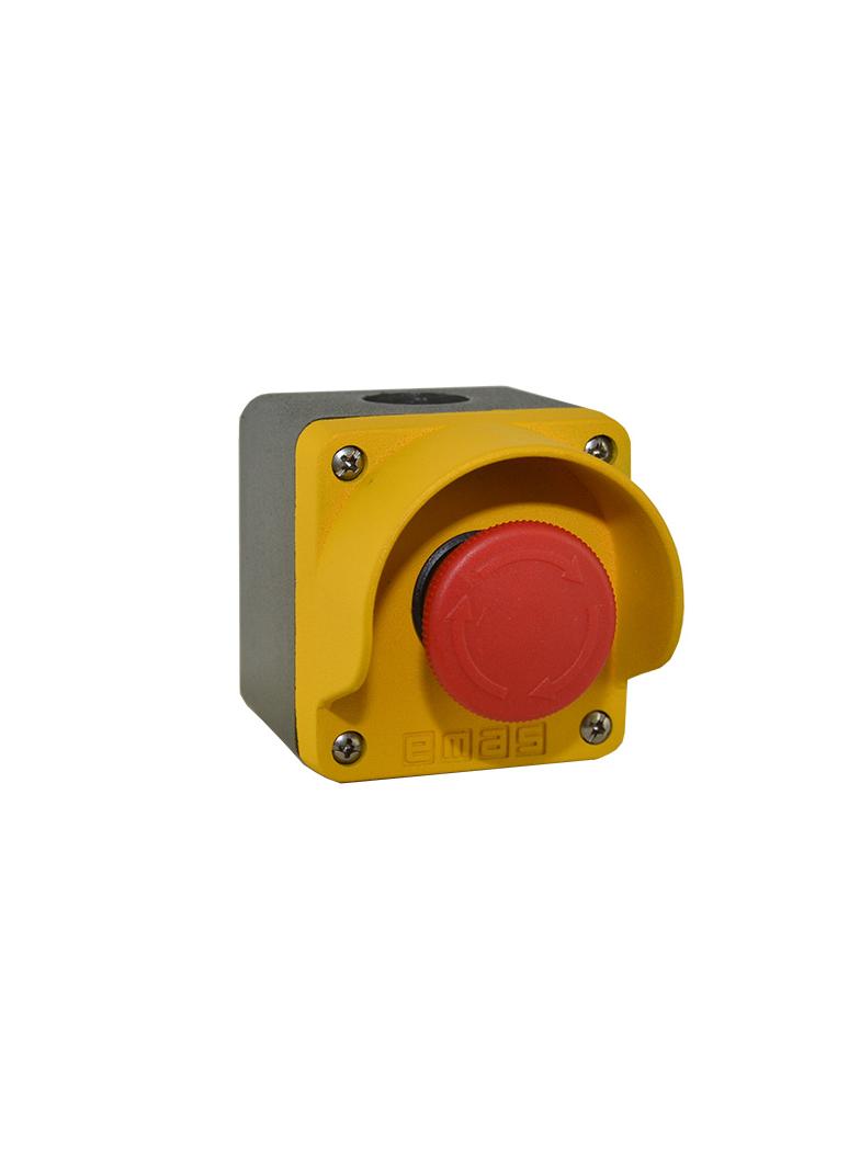 Kaseta metalowa z osłoną, zprzyciskiem bezpieczeństwa 40 mm T0-M1C200E40 PROMET