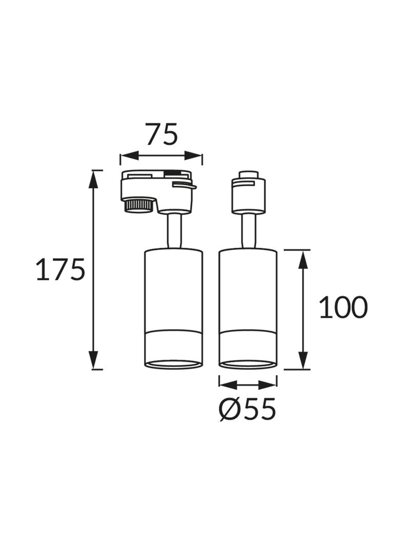 Oprawa do zamontowania na szynoprzewodzie PUZON TRA GU10 WHITE/GOLDEN