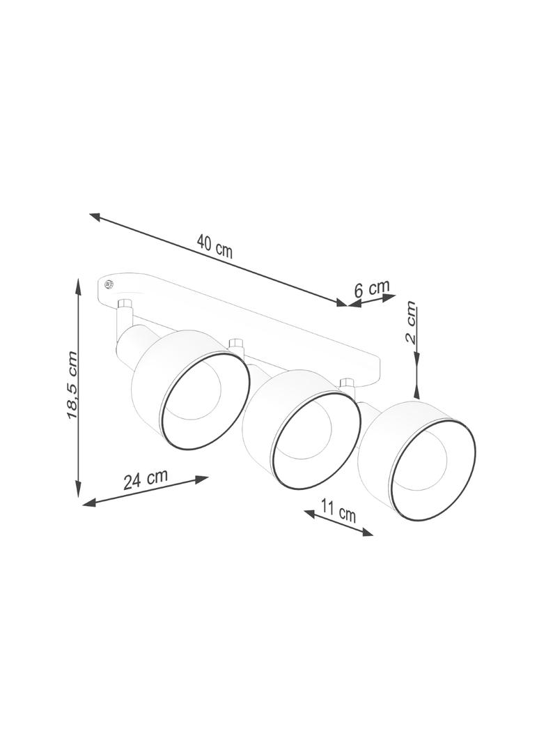Plafon ELBA 3 biały