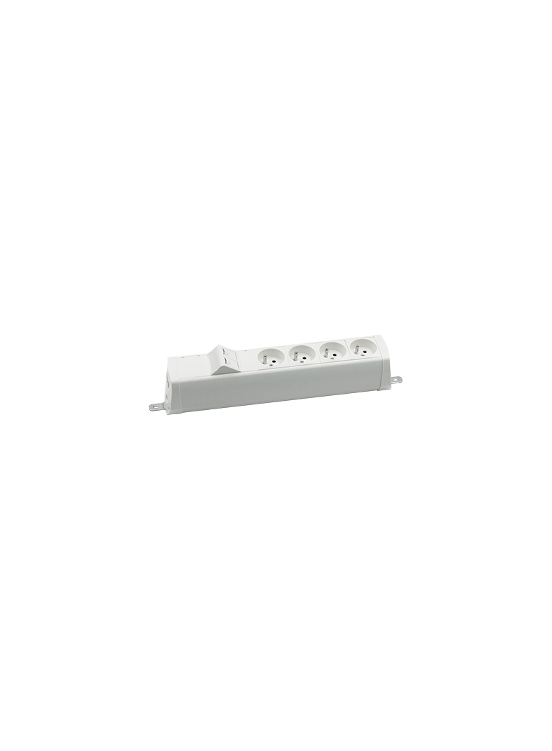 "Simon 480 TS48-230E400K0-33 Listwa poszerzona 4 gn. typ E i płytka 2xRJ45 keystone