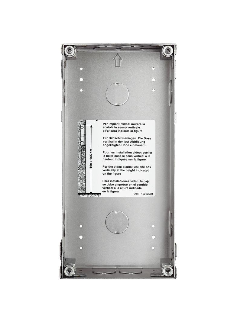 PUSZKA PODTYNKOWA STALOWA DO PANELI SFERA - 2 MODUŁY, Bticino