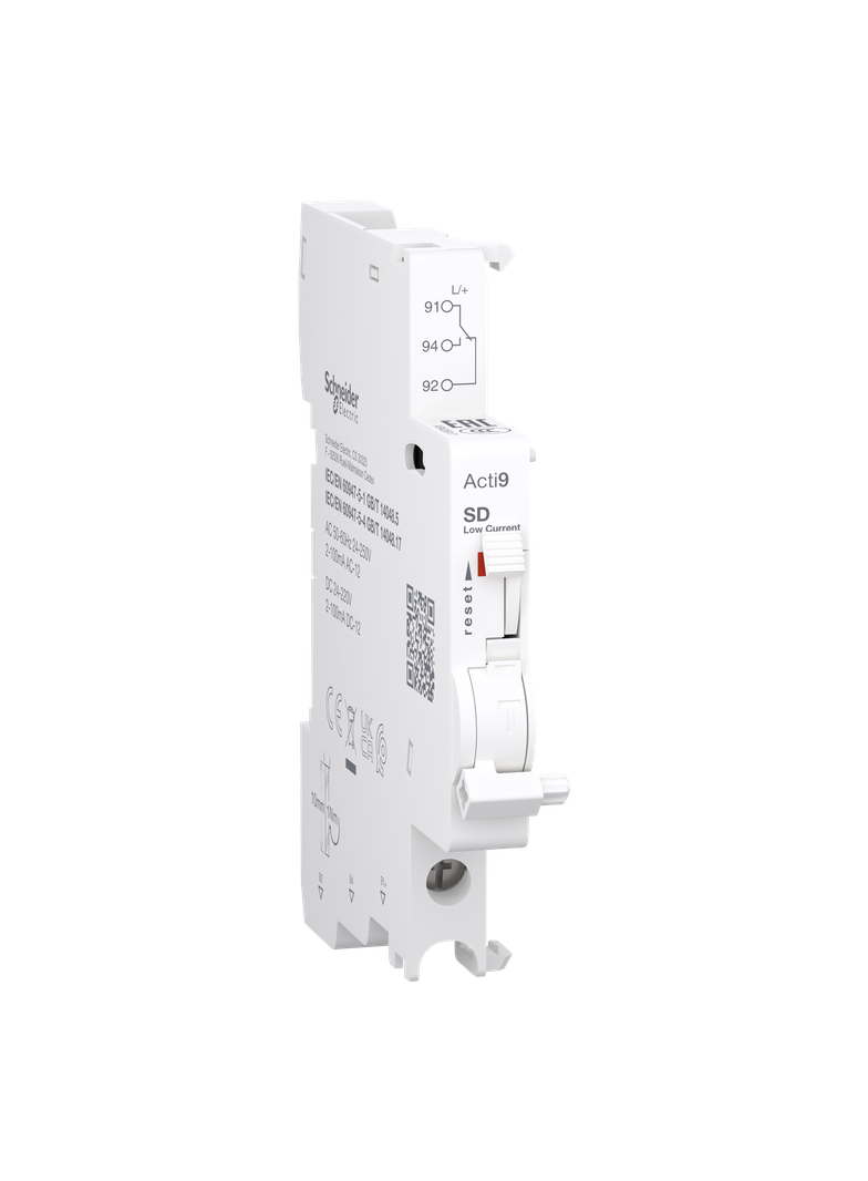 Styk sygnalizacyjny Acti9 iSD 2-100 mA Acti9 i, 1CO, do obwodów niskoprądowych, podłączenie od dołu,