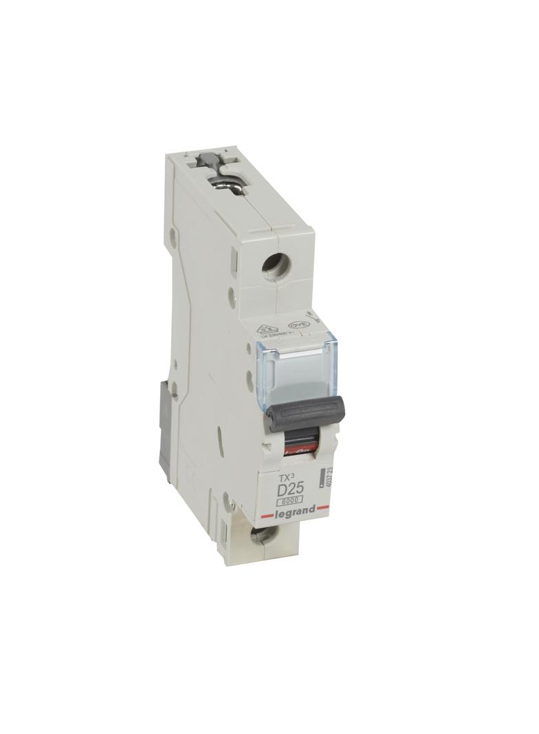 Wyłącznik Nadprądowy 1P D25A 6kA AC S301 TX3 403723 LEGRAND