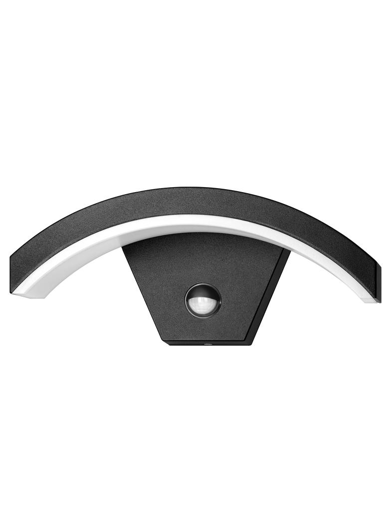 PILEA LED 9W, lampa ogrodowa z czujnikiem PIR, 700lm, IP54, 4000K, czarna AD-OP-6572BLPMR4 ORNO